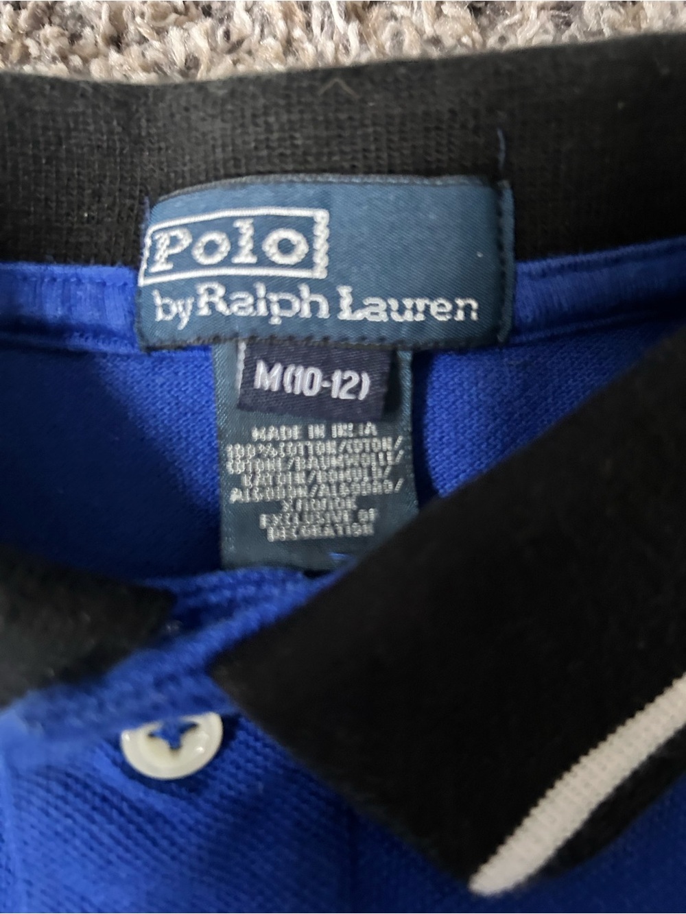 Polo Ralph Lauren Boys size Medium 10/12 Long Sleeve Polo - Picture 3 of 6